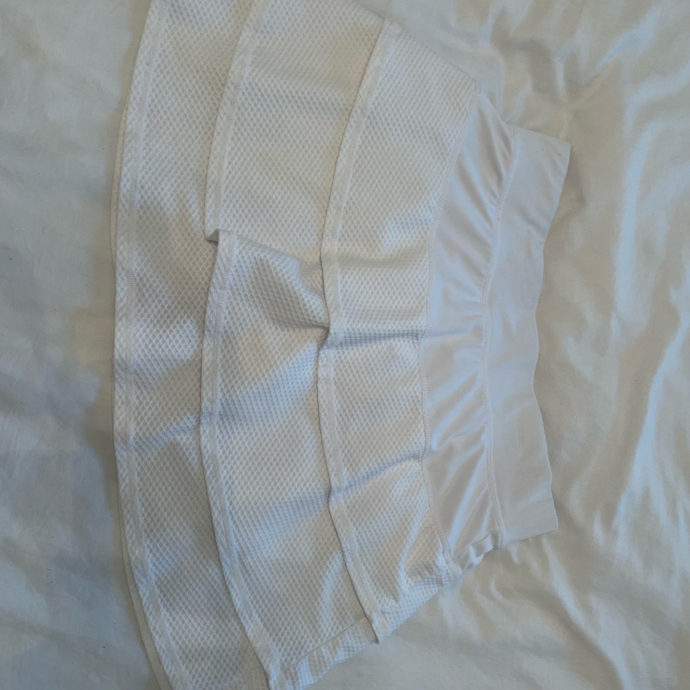 White tennis skirt